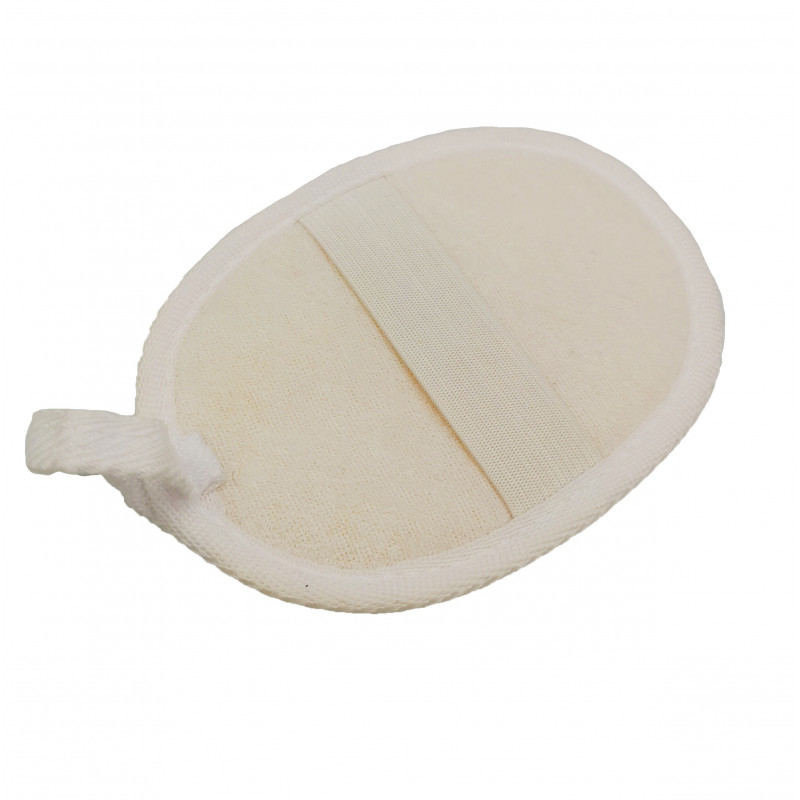 Éponge Exfoliante Loofah En Forme D'ours - Naturel, Blanc, Dimensions 16x10x1 Cm, Neuve