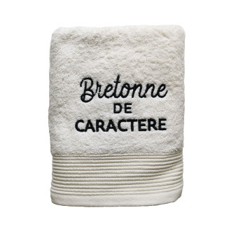 Serviette de toilette "Bretonne de Caractère" blanche
