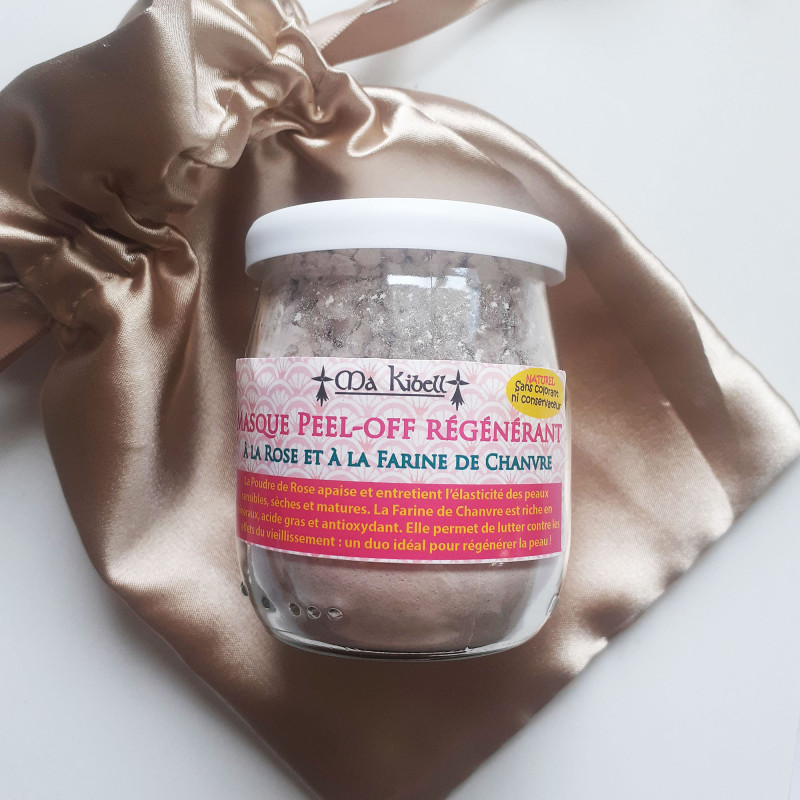 Masque Peel-Off Régénérant à la Rose et à la Farine de Chanvre