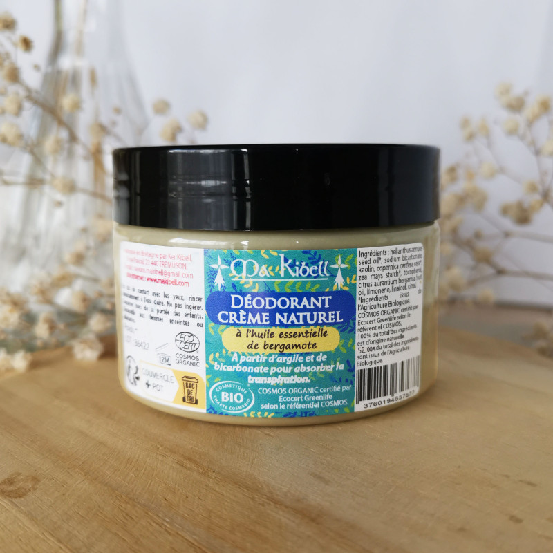 Méga Déodorant crème naturel à l'huile essentielle de Bergamote**