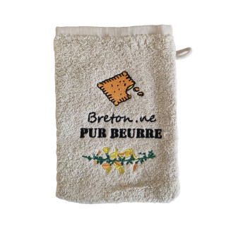 Gant de toilette "Breton.ne Pur Beurre"