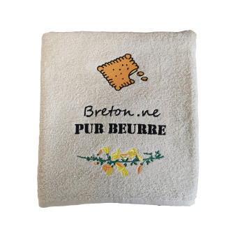 Serviette de toilette "Breton.ne Pur Beurre"