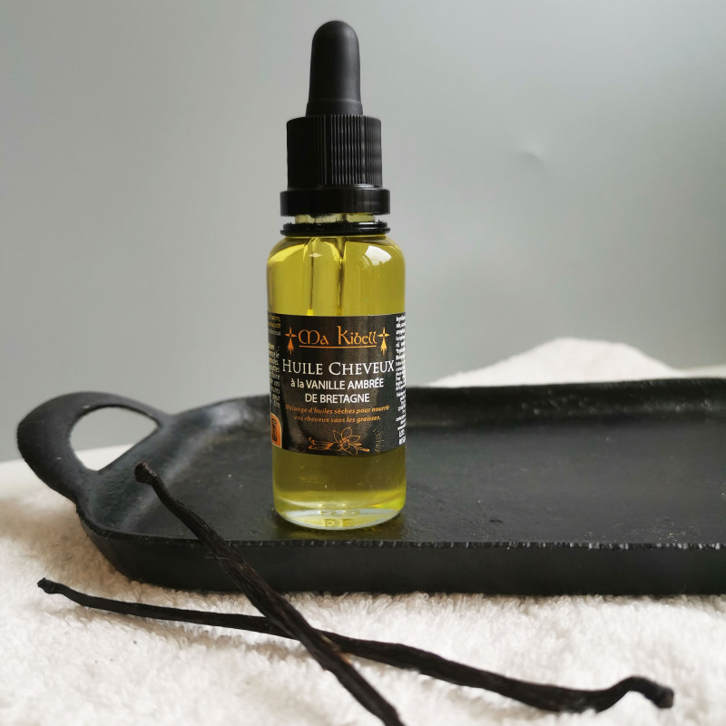 Huile Cheveux à la Vanille Ambrée de Bretagne