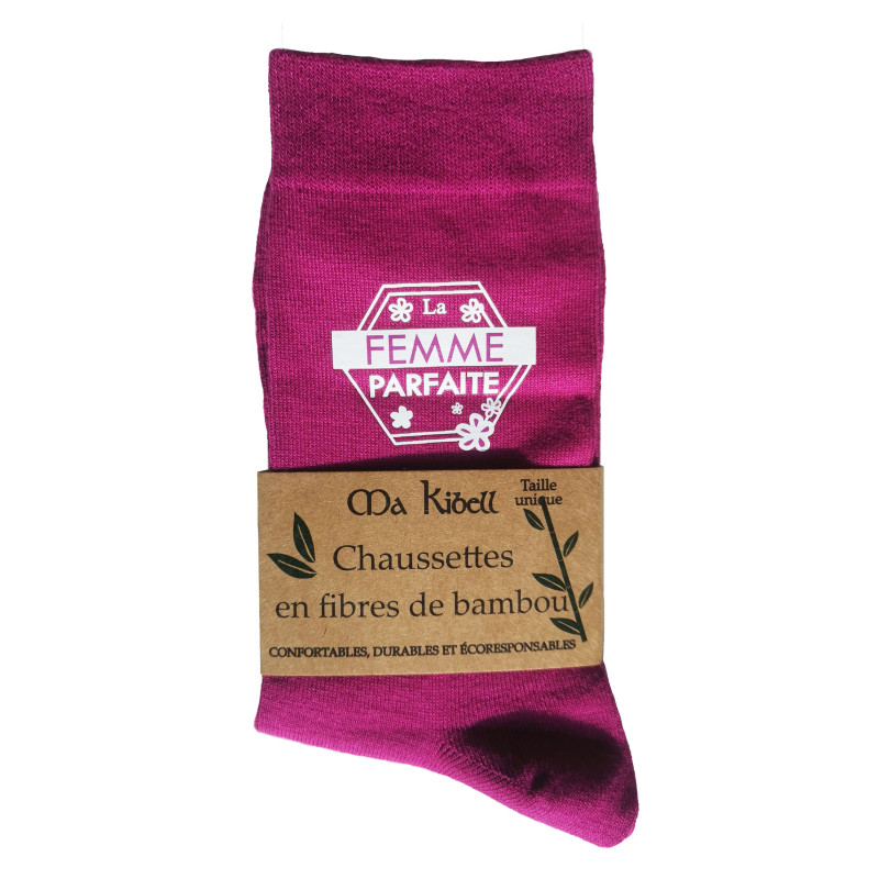 Chaussettes en fibres de bambou, design "l'homme parfaite"