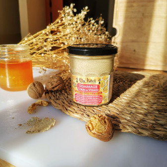 Méga Gommage Corps et Visage Miel Chanvre et Noix 200ml