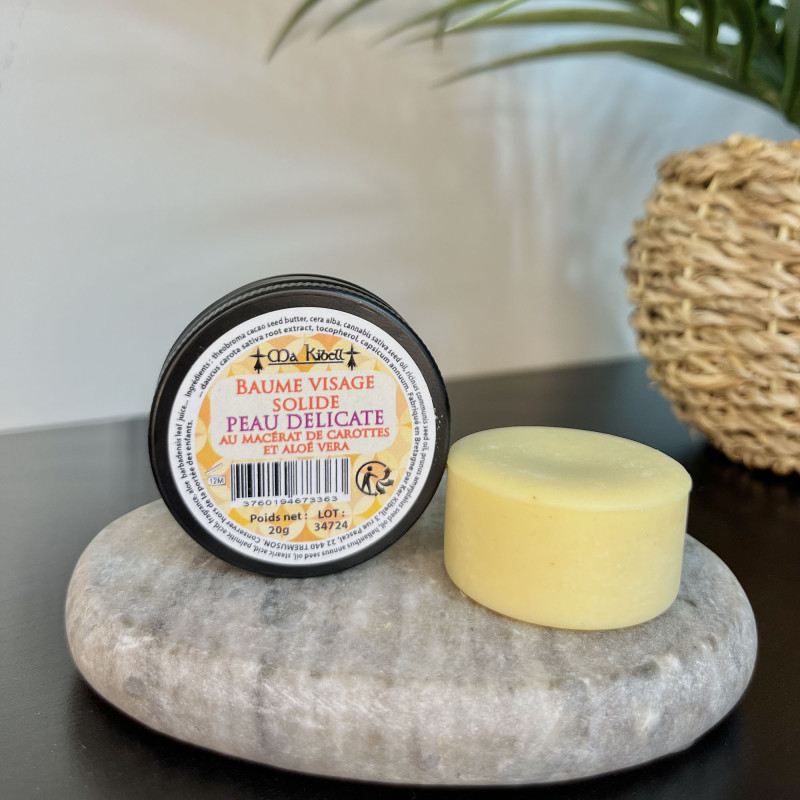 Baume visage solide "peau délicate"