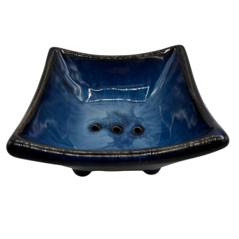 Porte Savon Carré Creux "Grand Bleu"
