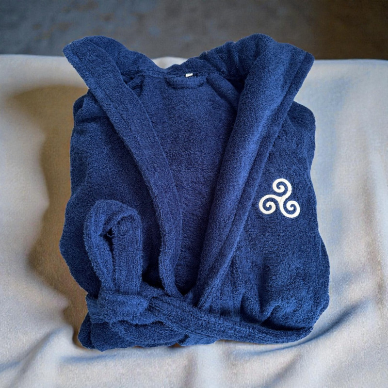 Peignoir triskell bleu