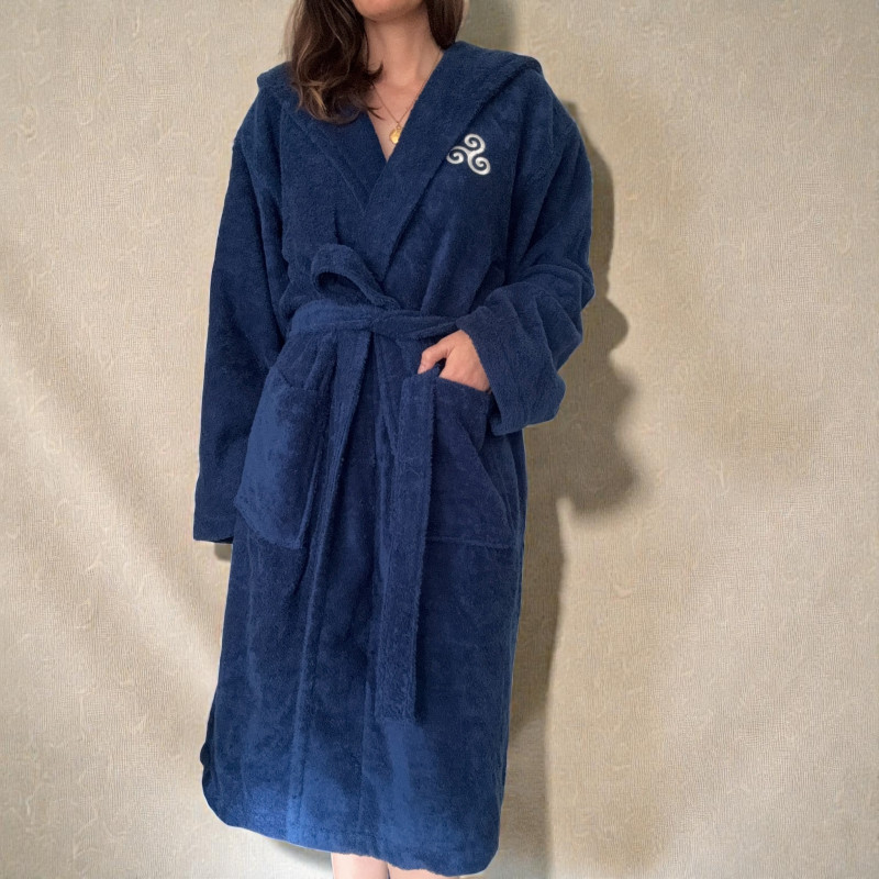 Peignoir triskell bleu