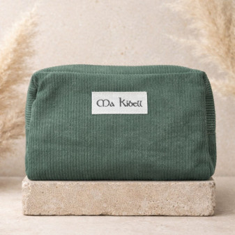 Trousse Velours Kaki