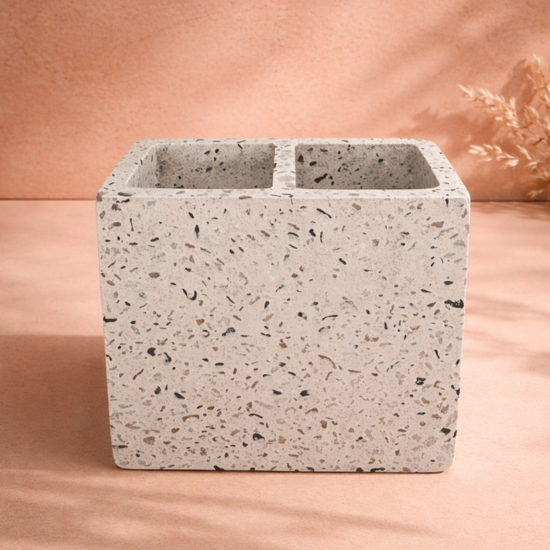 Porte brosse à dents effet Terrazzo