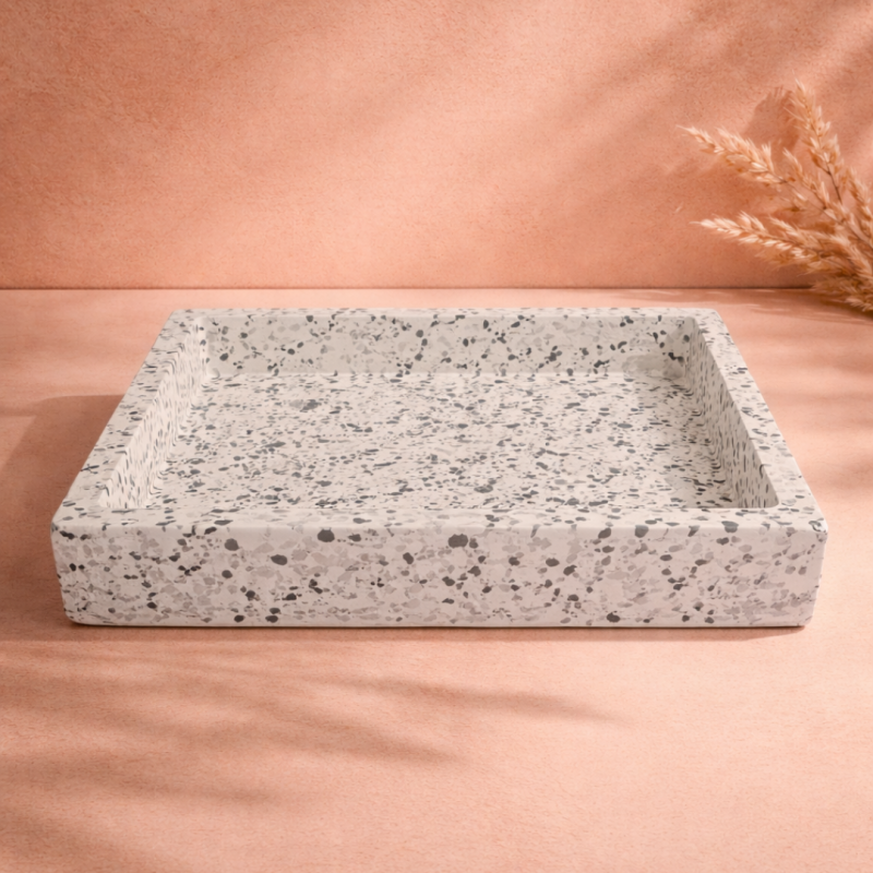 Porte savon effet Terrazzo bleu