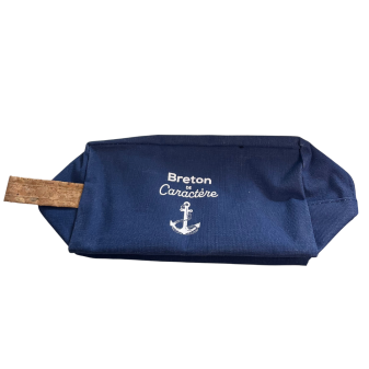Trousse de toilette bleue liège Breton de caractère