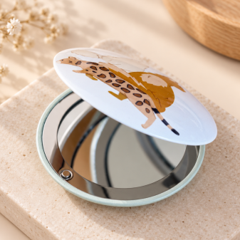 Miroir de poche Féline